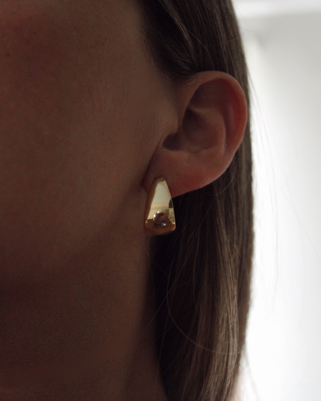 Aros canoa bañados en oro 18k